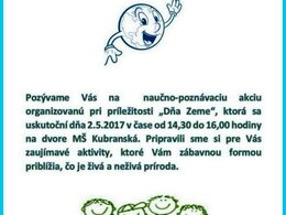 Materská škola Kubranská a DEŇ ZEME