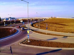 Trenčín - privádzač na nový cestný most pred dokončením